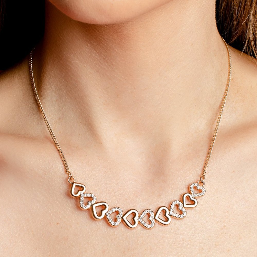 Sparkly Suitor - Gold Necklace Earring Set #2307